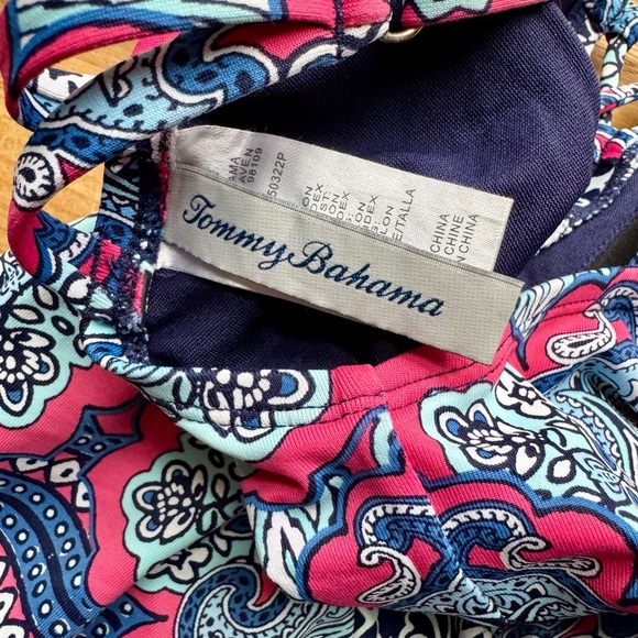 Tommy Bahama One-Piece Swimsuit Size 8 Paisley Print Lace-Up Front - Picture 5 of 8